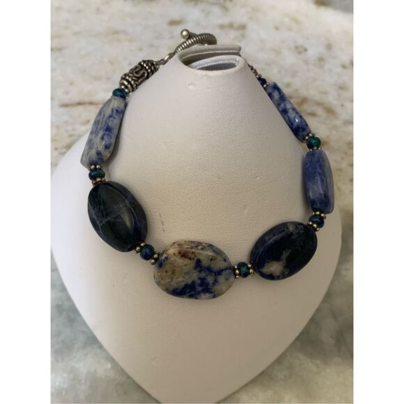 Handmade Blue Sodalite Bracelet #resembles lapis - Picture 1 of 5